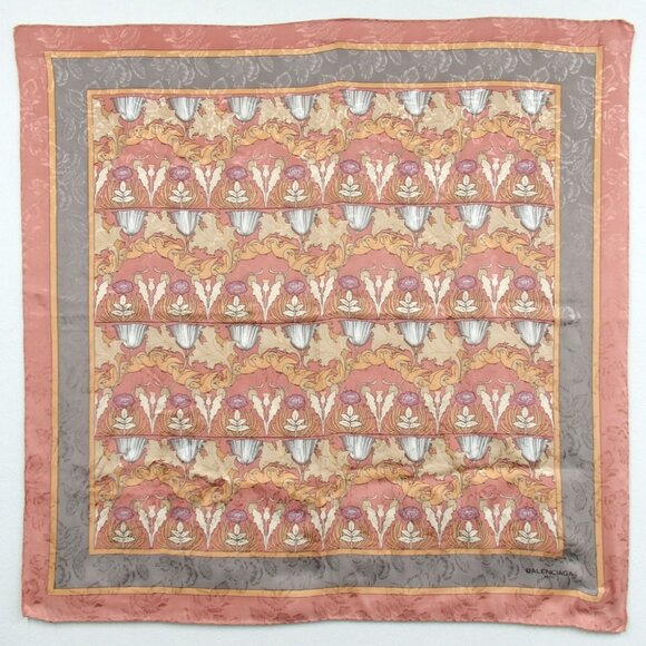 Authentic BALENCIAGA scarf silk [Used] - Picture 1 of 8